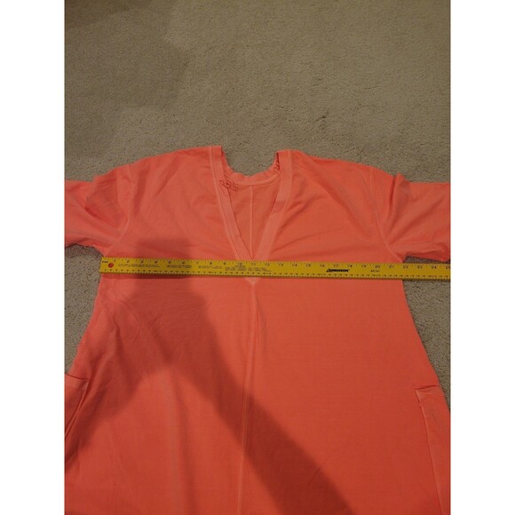 NWOT Free People Movement Hot Shot Tee Romper Neon Coral Small Oversize - Picture 5 of 9